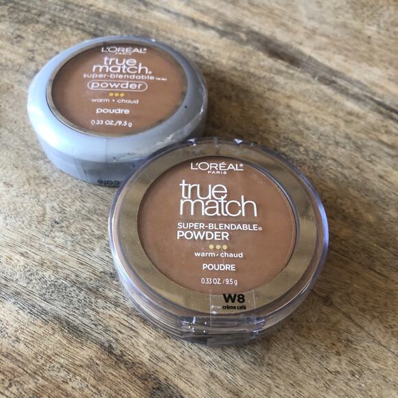 (2) L'Oreal W8 Warm Creme Cafe True Match Super-Blendable Pressed Powder - Picture 2 of 5